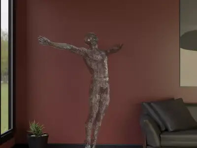 Ornamental sculpture Low-poly 3D model