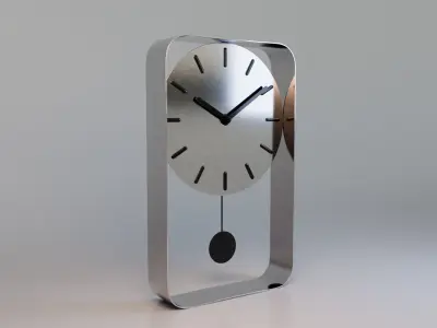 Wall Clock Low-poly 3D model