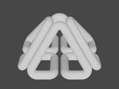 Interesting 3D printable one line object Free 3D print model