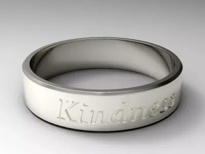 Kindness Ring Silver 3D print model