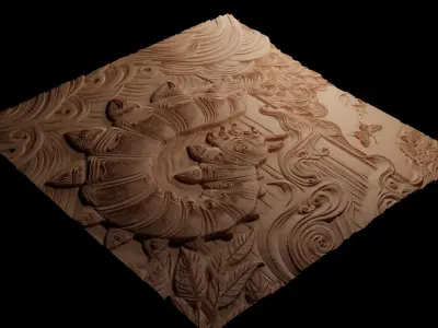 Caterpillar CNC 3d Print High Relief Sand Casting 3D print model