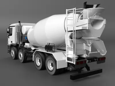Mercedes ACTROS 4141 B cement Mixer 3D model