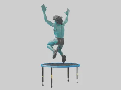 Trampoliner MidBounce statue model Low-poly 3D model