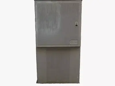 Ultra-realistic street electrical cabinet high-poly 3D model