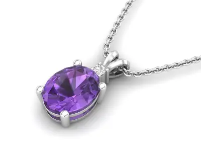 AV 587 Diamond Ladies Pendant 3D print model