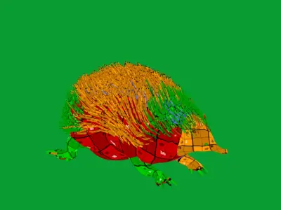 Echidna Low-poly 3D model