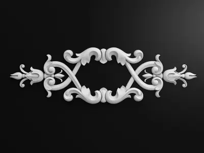Carved decor 3D model 16