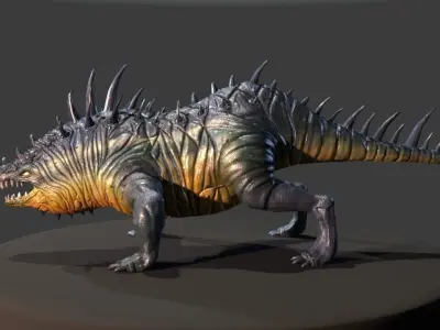 Comodo Dragon Game monster Low-poly 3D model