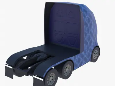 Future semitruck XI PBR 3D model