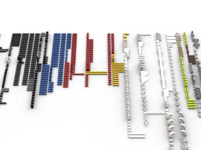 TwindBricks3D - 42184 Koenigsegg Jesko Absolut White Hypercar 3D print model