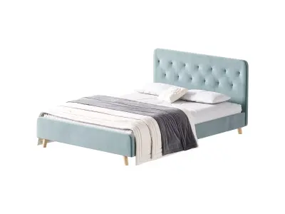 Emmerson Upholstered Low Rise Bed Frame 3D model