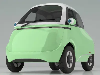 Microlino electric scooter car Mint 3D model