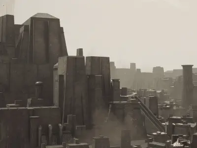 Dune Kitbash 3D Asset Model Collection Low-poly 3D model