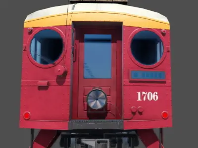 Pacific Electric Interurban Car Low-poly 3D model