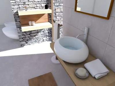 Bathroom 60 3D model