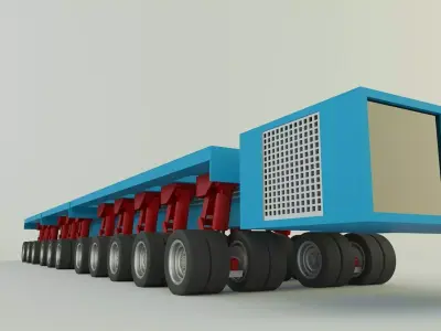 multi axle hydraulic vehicle 3D model