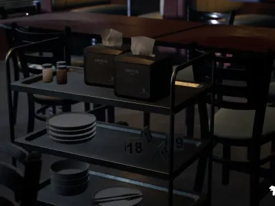 Coffee Shop Environment 3D model