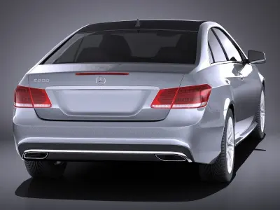 Mercedes Benz E class Coupe 2015 VRAY 3D model