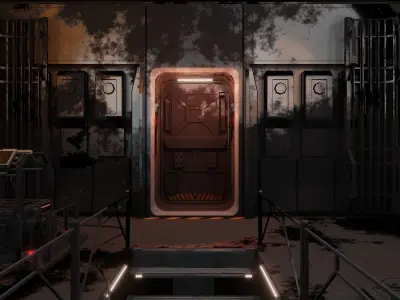 Abandoned research station model 3D model