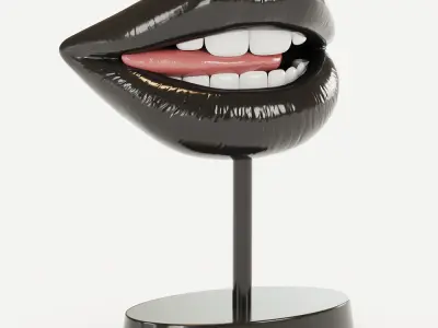 Figurine Lips Black 3D print model