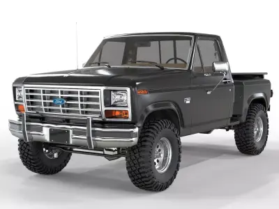 Generic F150 1986 Flared Side  3D model