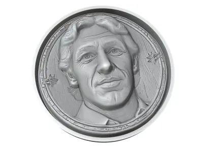 Raul Gonzalez Footballer Medallion 3D print model