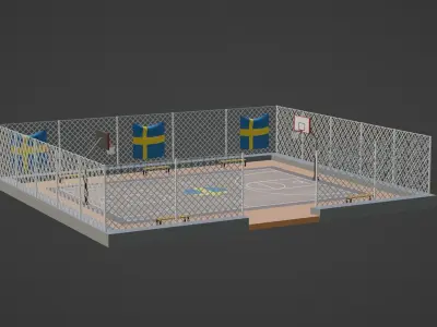 Basketball Stadium - Sweden Low-poly 3D model