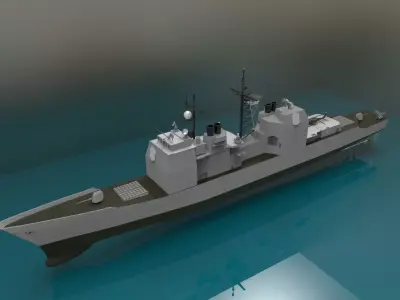 Ticonderoga class Guided Missile Cruisers 3D model