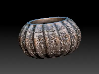 HM Succulent Flower Pot 004 3D print model