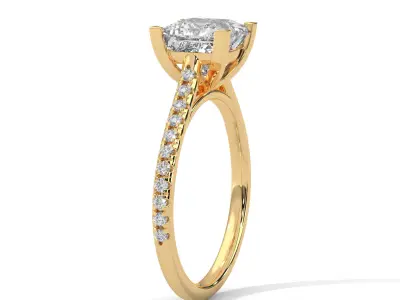 solitaire ring with detail images and 360 render videos 69 3D print model