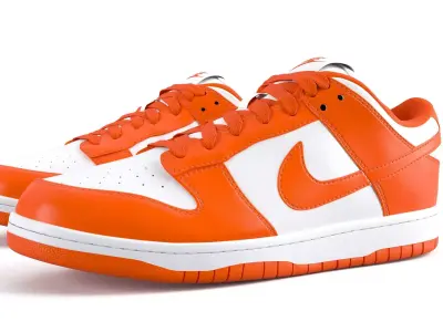 Nike Dunk Low orange blaze PBR Low-poly 3D model