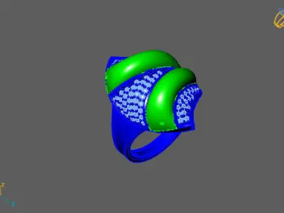 Women Ring 3D print model 16