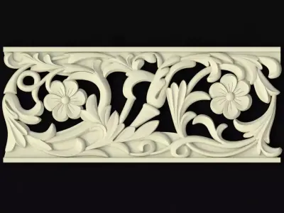 Central decor ornament for furniture 3D model 488