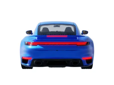 Car Rigged - Porsche 911 3D model
