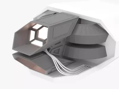 Starship Engine V2 3D model