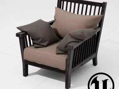 Gervasoni Gray Chair UE4 3D model