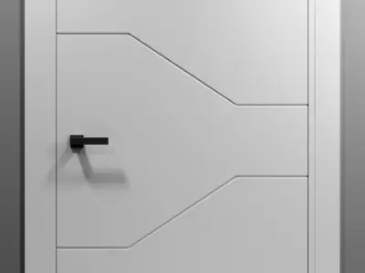 Set of 7 fashionable carved interior doors 3D model