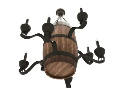 Barrel Lamp 2 3D model 3D model