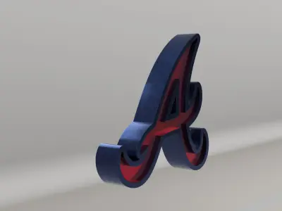 MLB Atlanta Braves V2 Team Logo 3D model