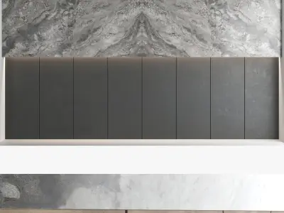 Decorative wall panel set 70 3D model