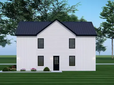 Contemporary Duplex Residential Building Architectural 3D model