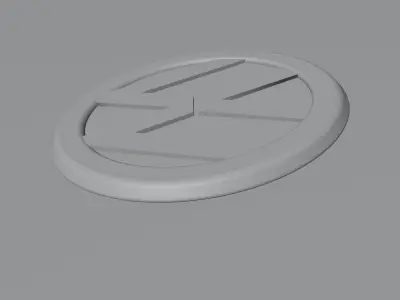 Volkswagen emblem Low-poly 3D model