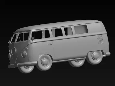 vintage minibus stl file for 3d printing 3D print model