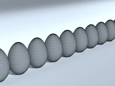 Easter Eggs 11 Different Designs  Low-poly 3D model