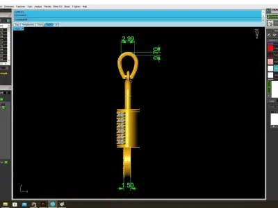 Luxury Pave Lock Pendant with Square and Round Stones  3947 3D print model