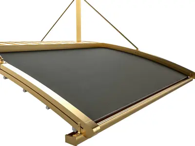 Motorized Pergola 6a brass furniture matte 3D model