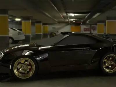 Toyota Supra MK4 Widebody ROCKET BUNNY EDITION Low-poly 3D model