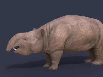 Pyrotherium romeroi Low-poly 3D model