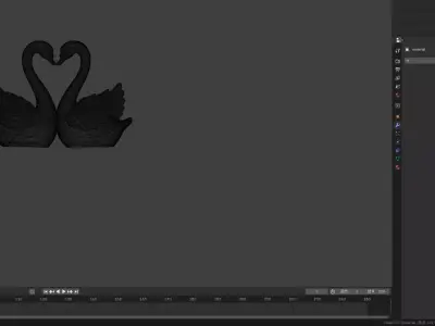  Loving Swan Pair Decoration  3D print model