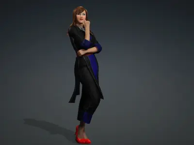 Nkauj hmong suit 3D model